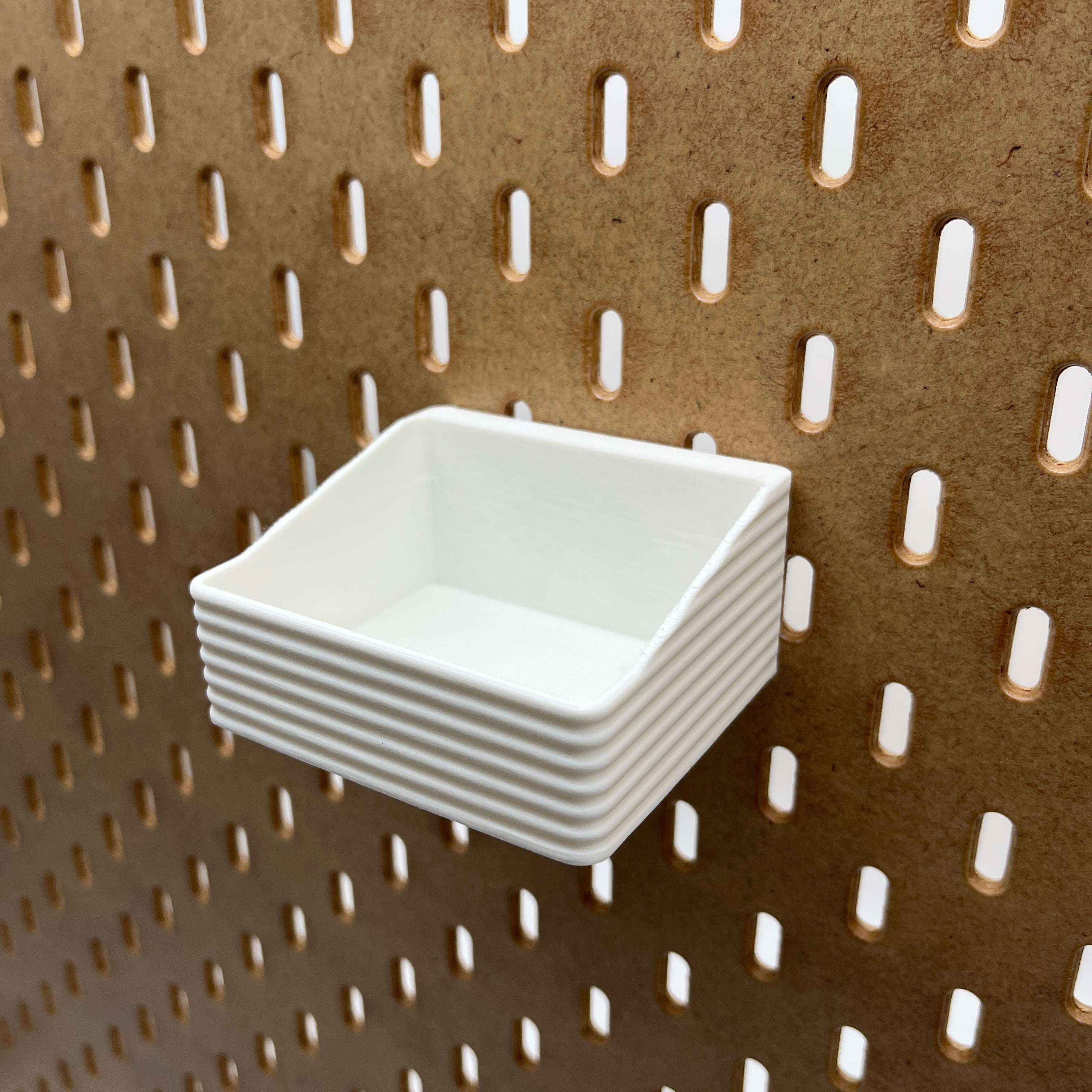 Striped Pegboard Bins