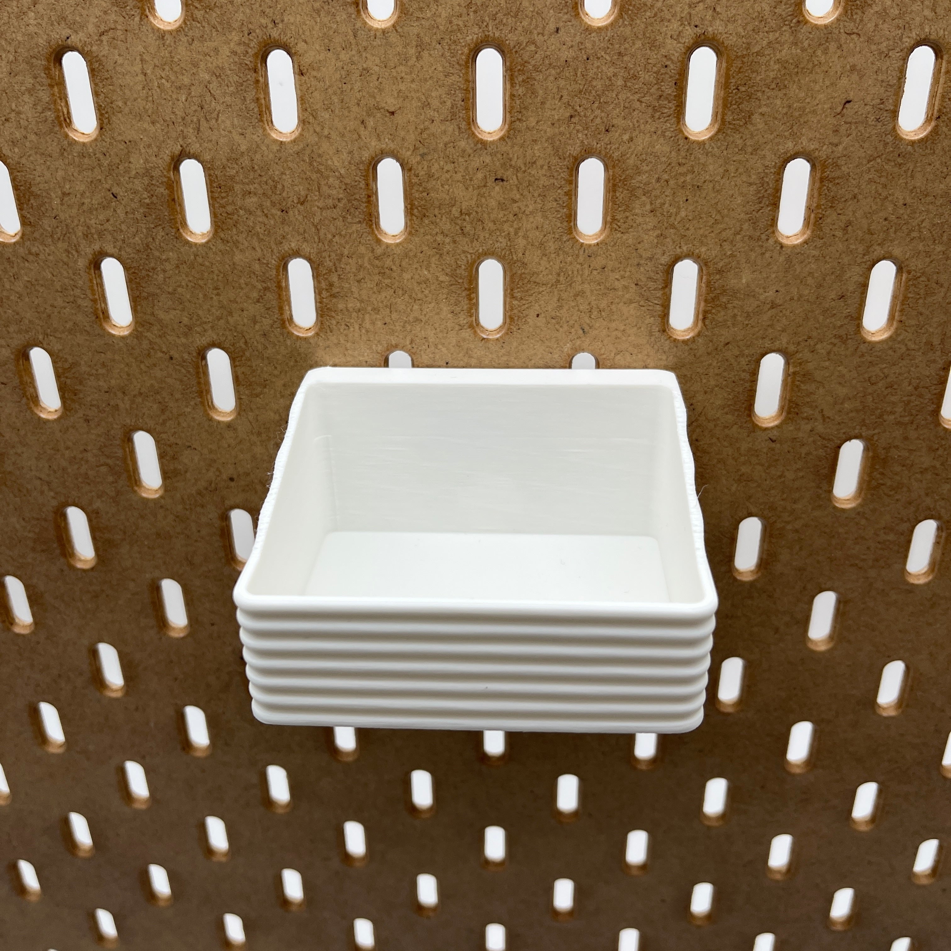 Striped Pegboard Bins