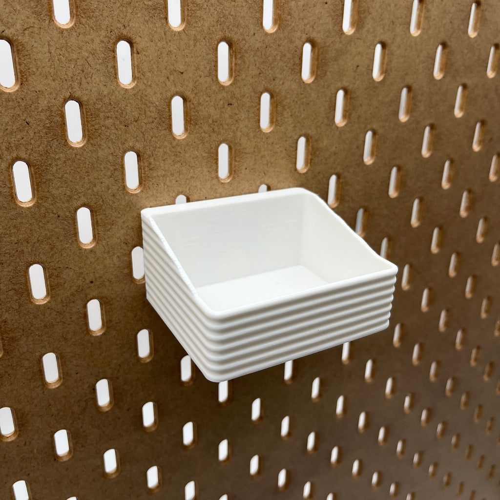 Striped Pegboard Bins, SKADIS, Short, W:80mm — view 3