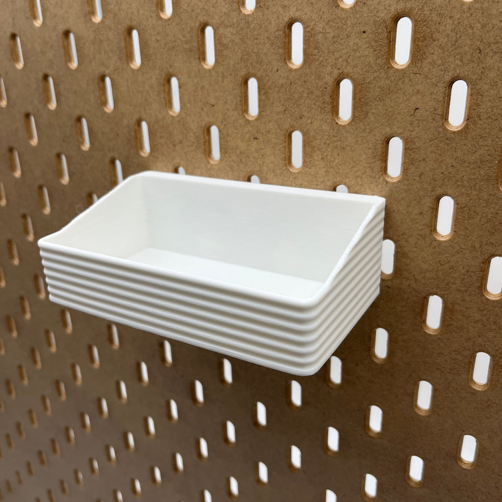 Striped Pegboard Bins, SKADIS, Short, W:120mm — view 5