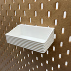 Striped Pegboard Bins, SKADIS, Short, W:120mm — view 5