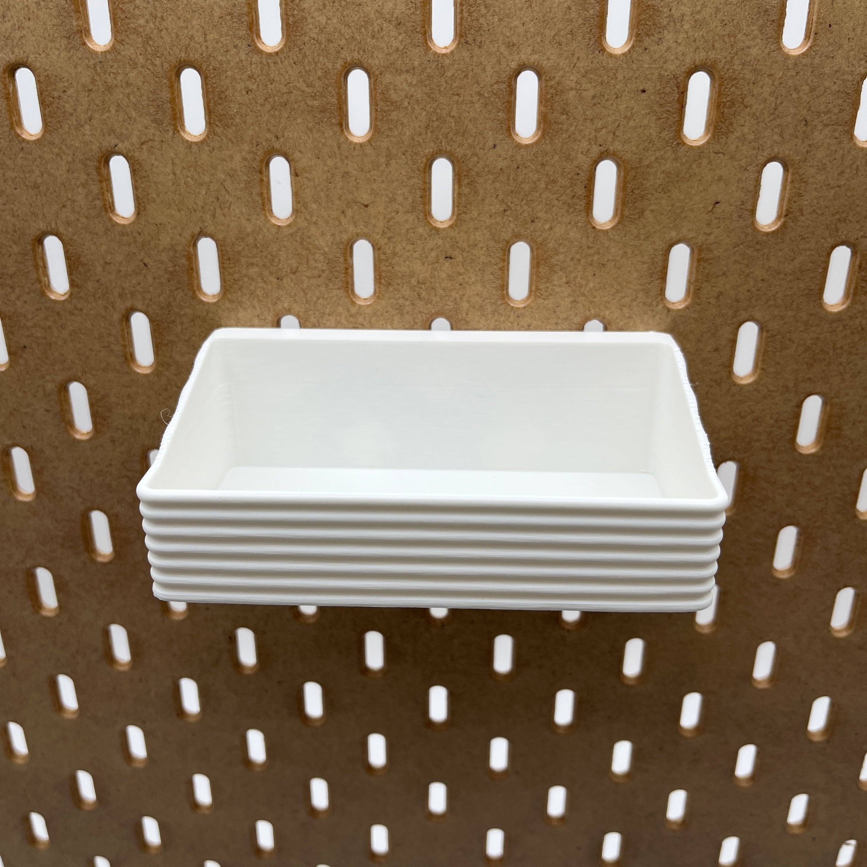 Striped Pegboard Bins