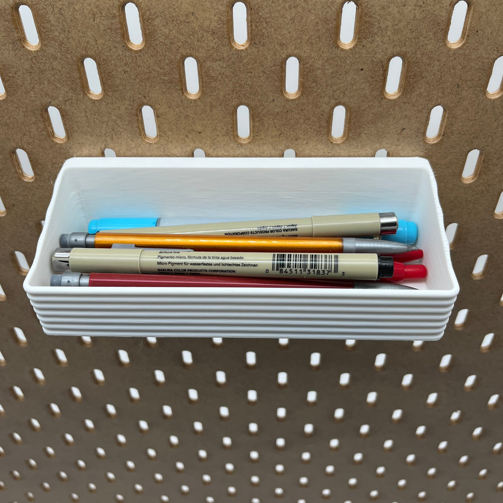 Striped Pegboard Bins