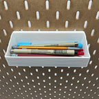 Striped Pegboard Bins