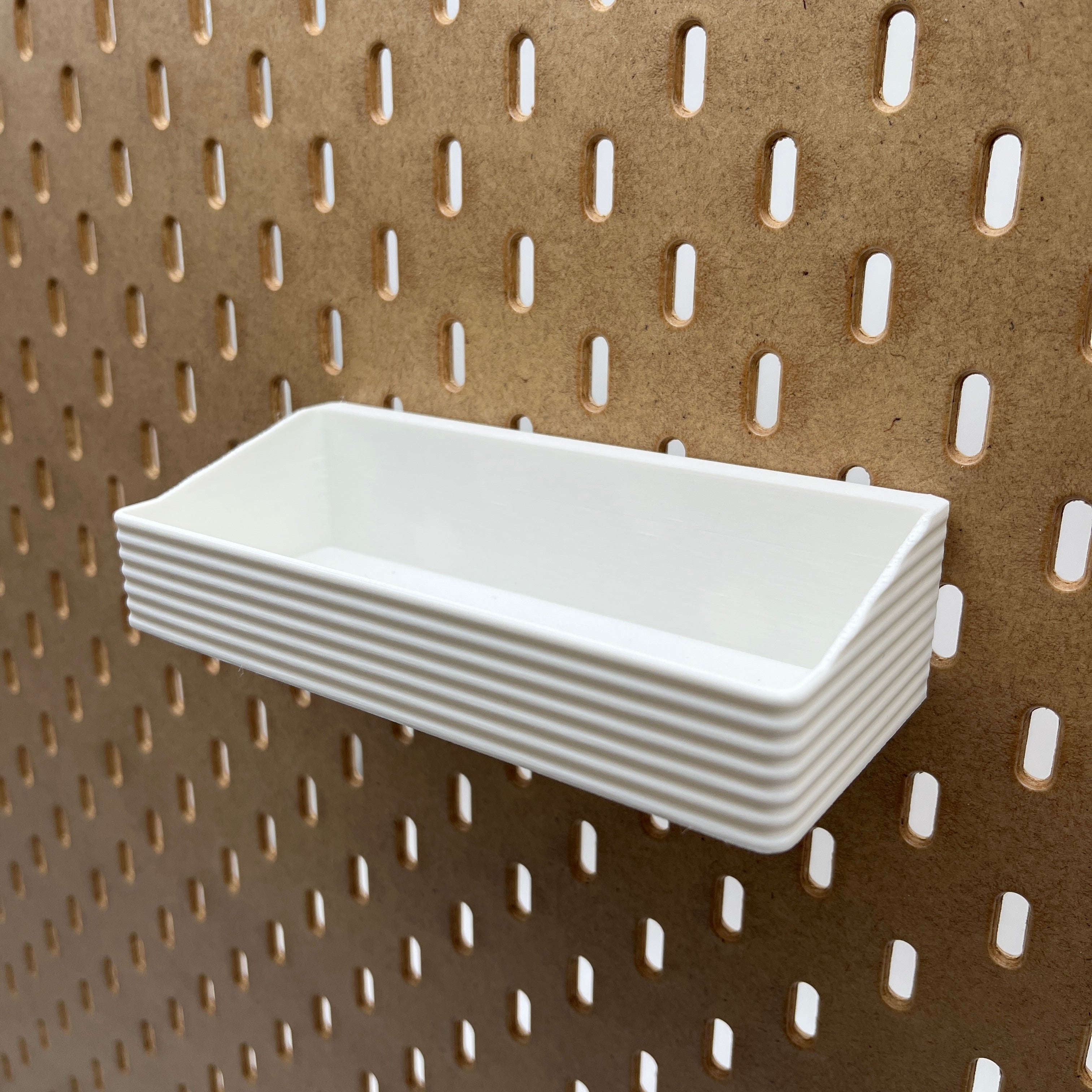 Striped Pegboard Bins