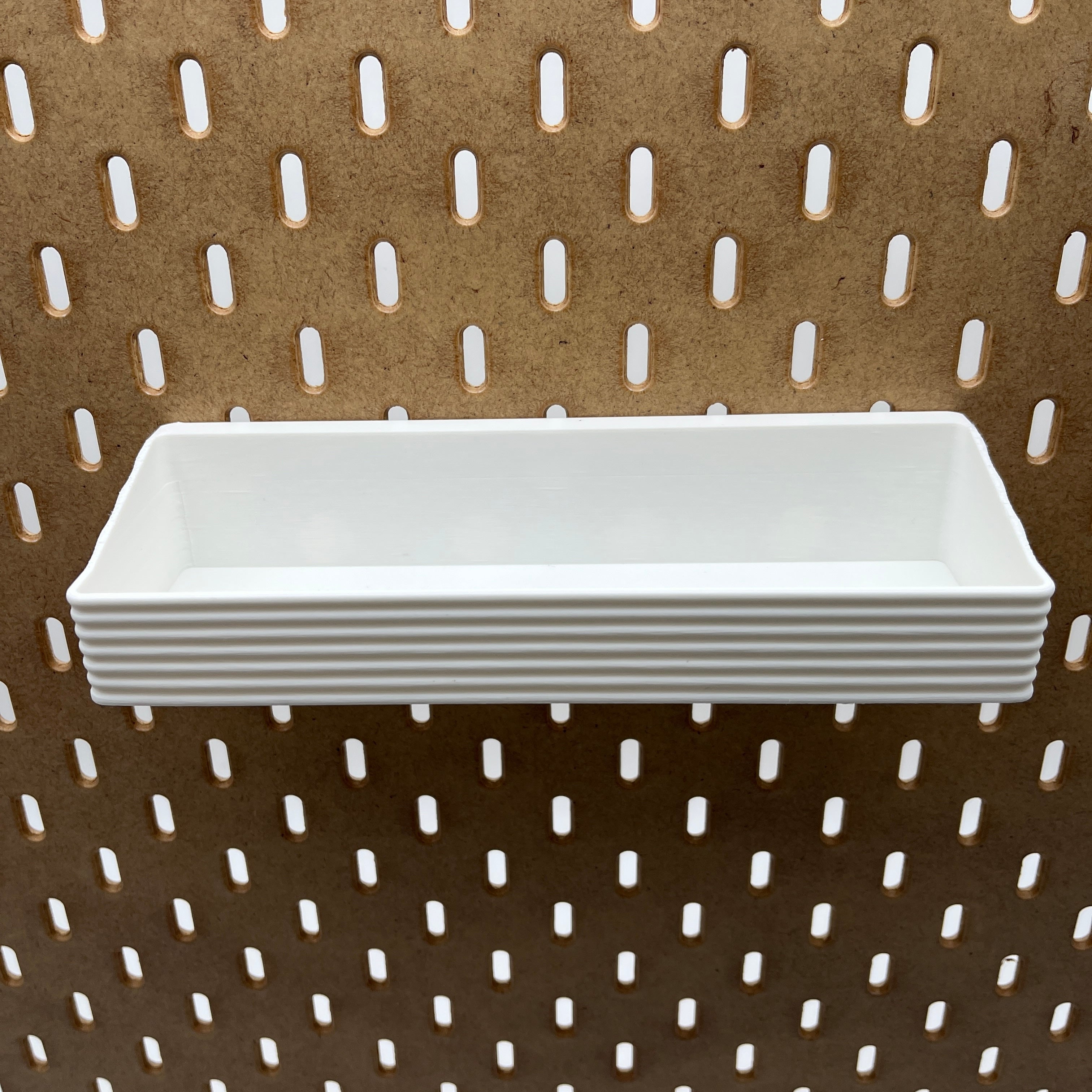 Striped Pegboard Bins