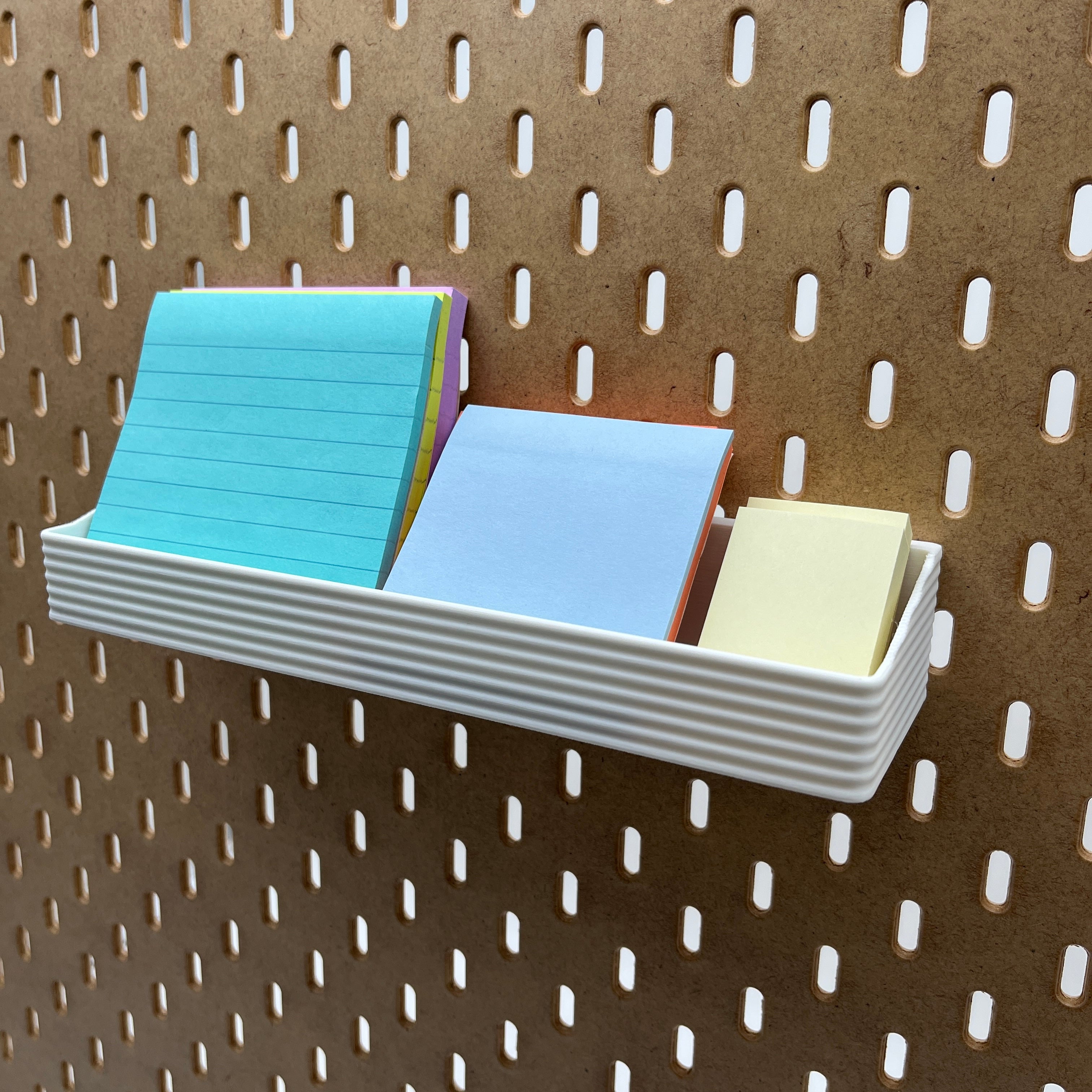 Striped Pegboard Bins