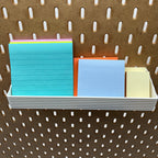 Striped Pegboard Bins
