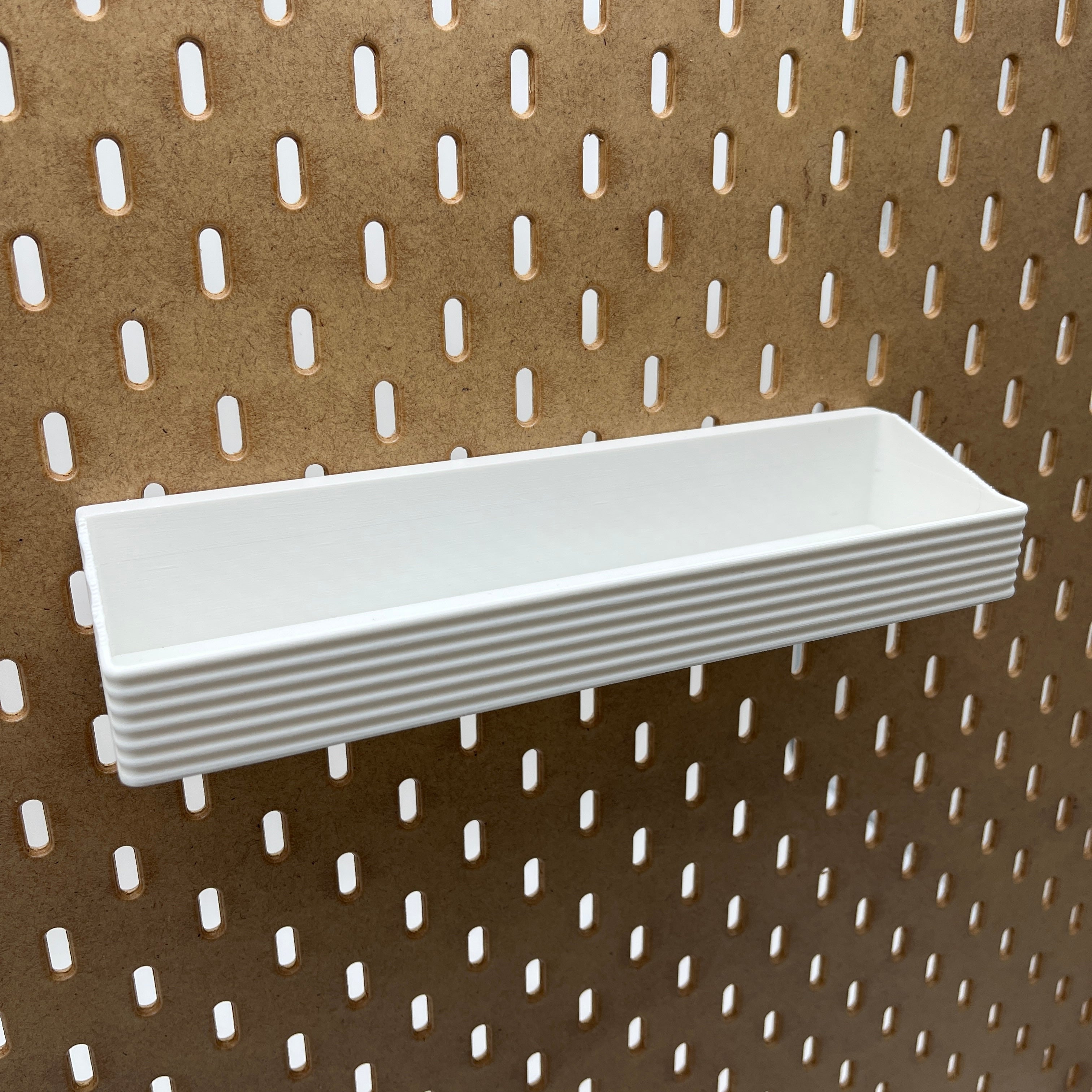 Striped Pegboard Bins, SKADIS, Short, W:240mm — view 3
