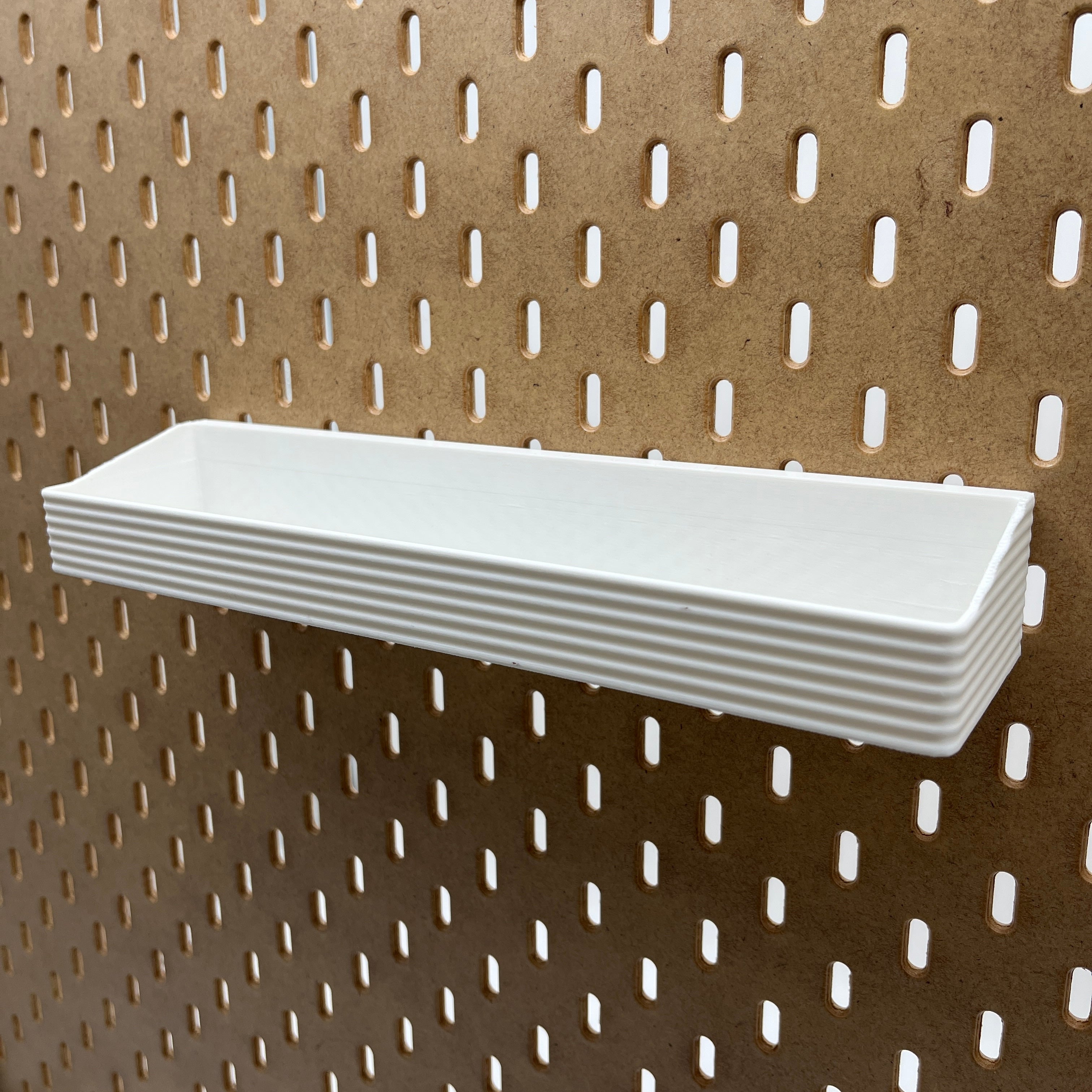 Striped Pegboard Bins