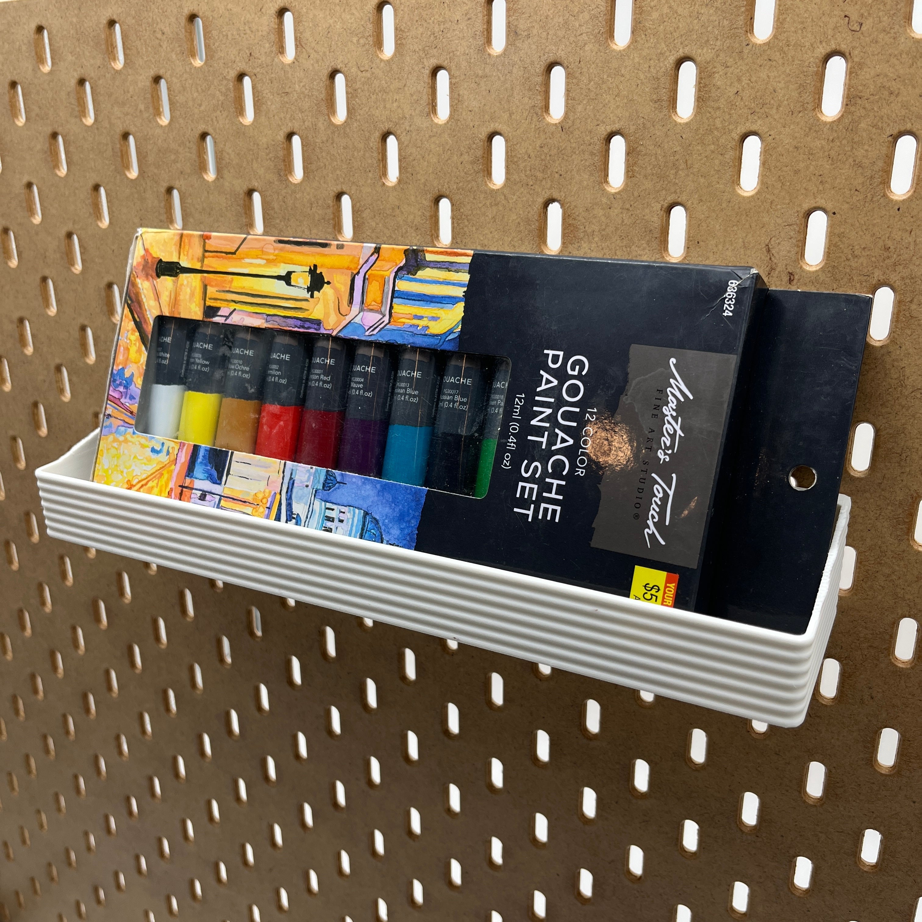 Striped Pegboard Bins, SKADIS, Short, W:280mm — view 2