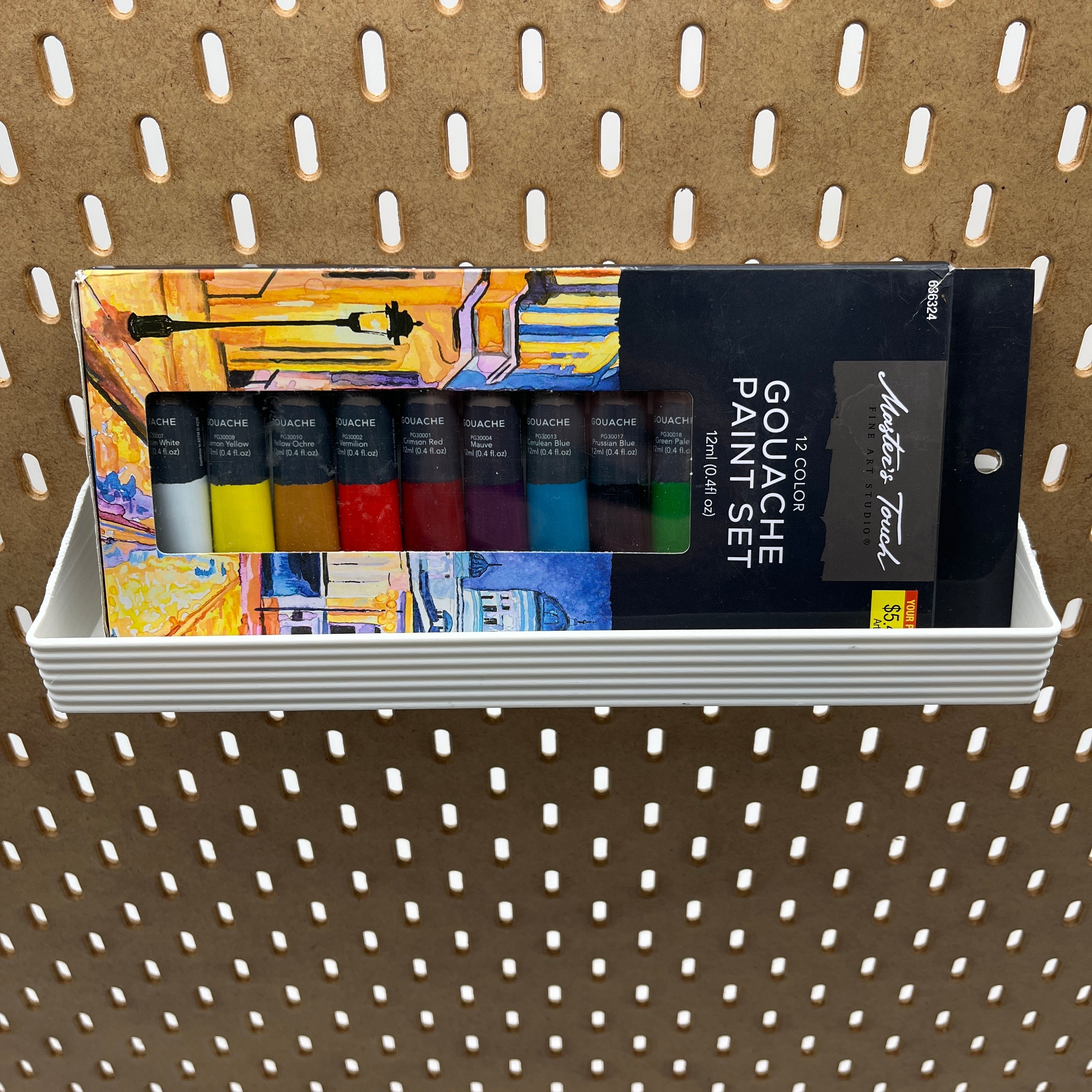 Striped Pegboard Bins