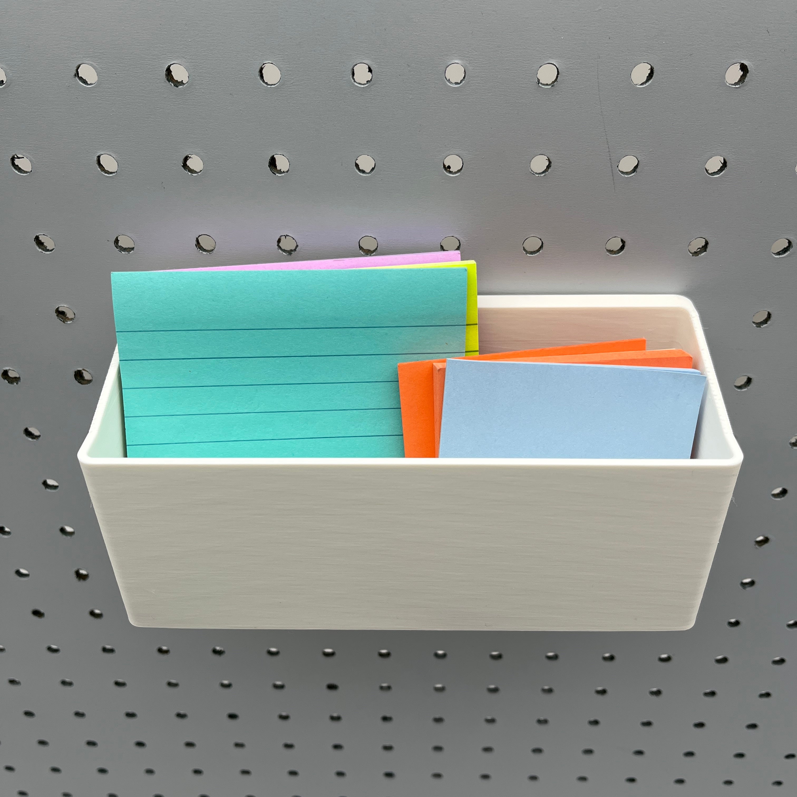Pegboard Bins, 1/4", Tall, W:7"