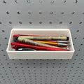 Pegboard Bins, 1/4", Short, W:6"