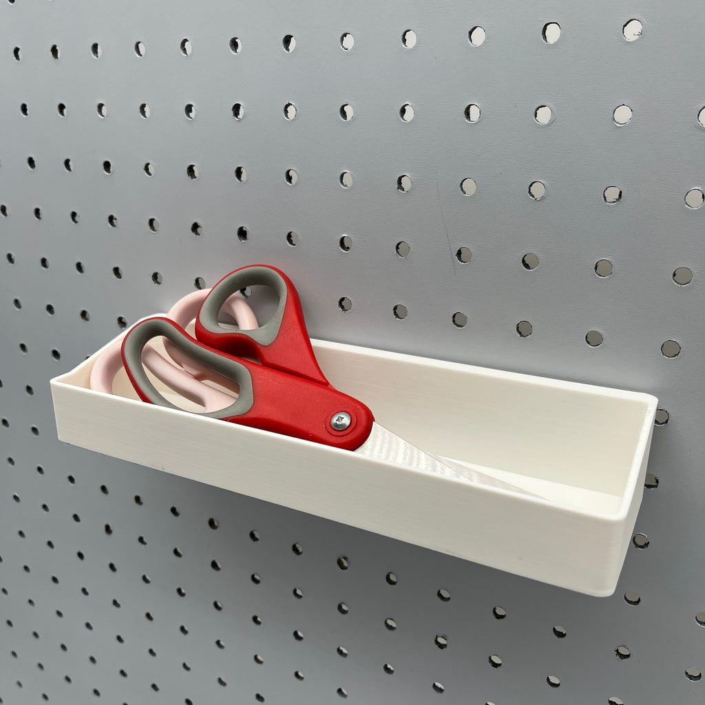 Pegboard Bins, 1/4", Short, W:9"