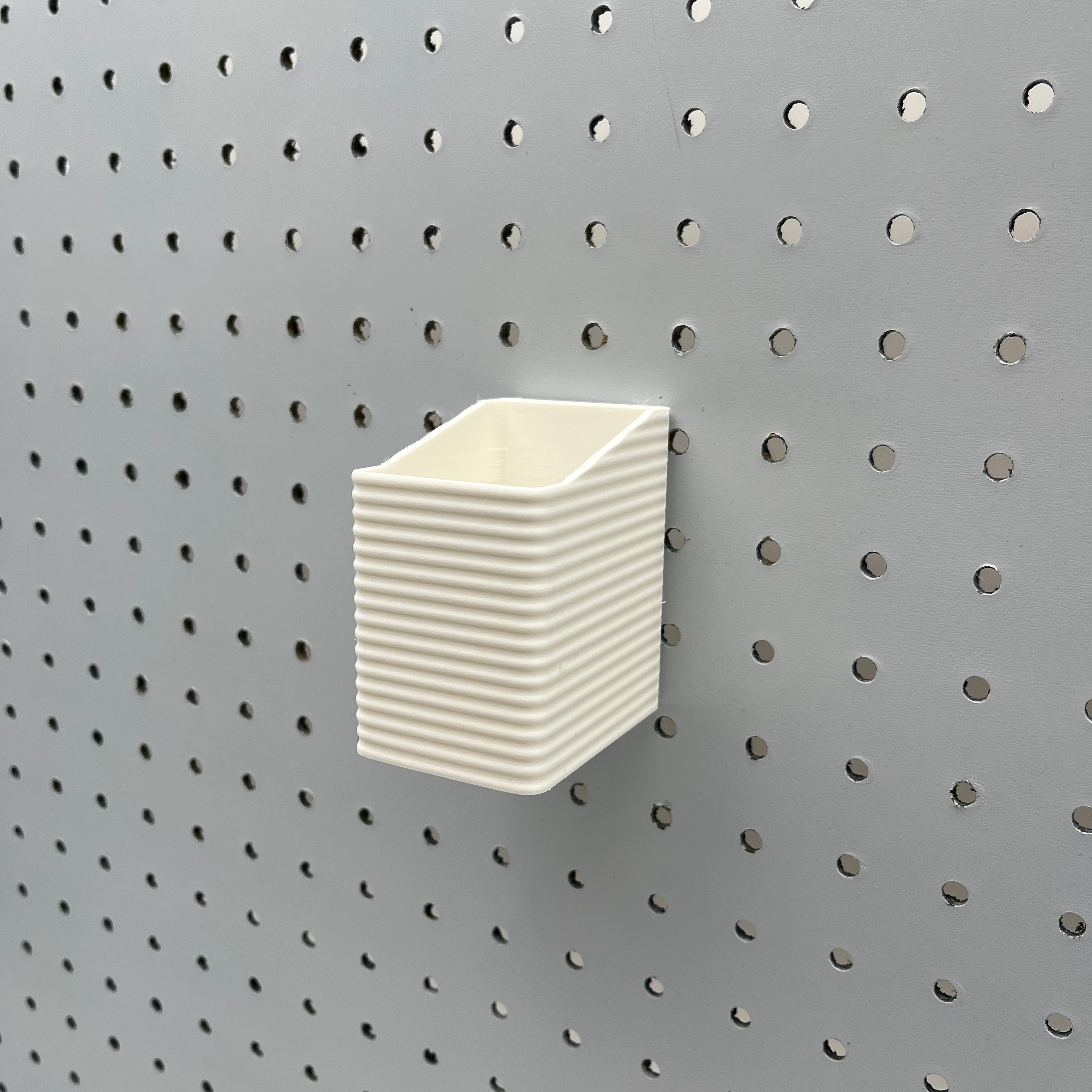 Striped Pegboard Bins