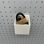 Striped Pegboard Bins