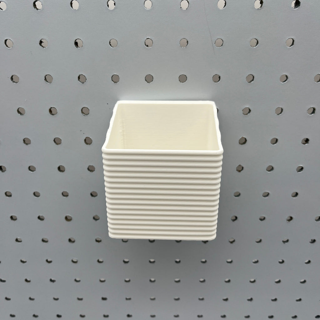 Striped Pegboard Bins