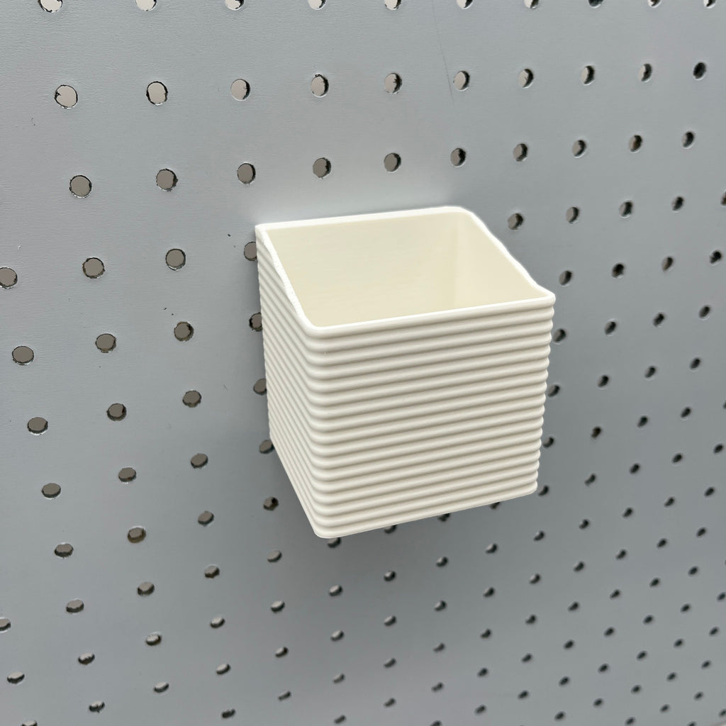 Striped Pegboard Bins