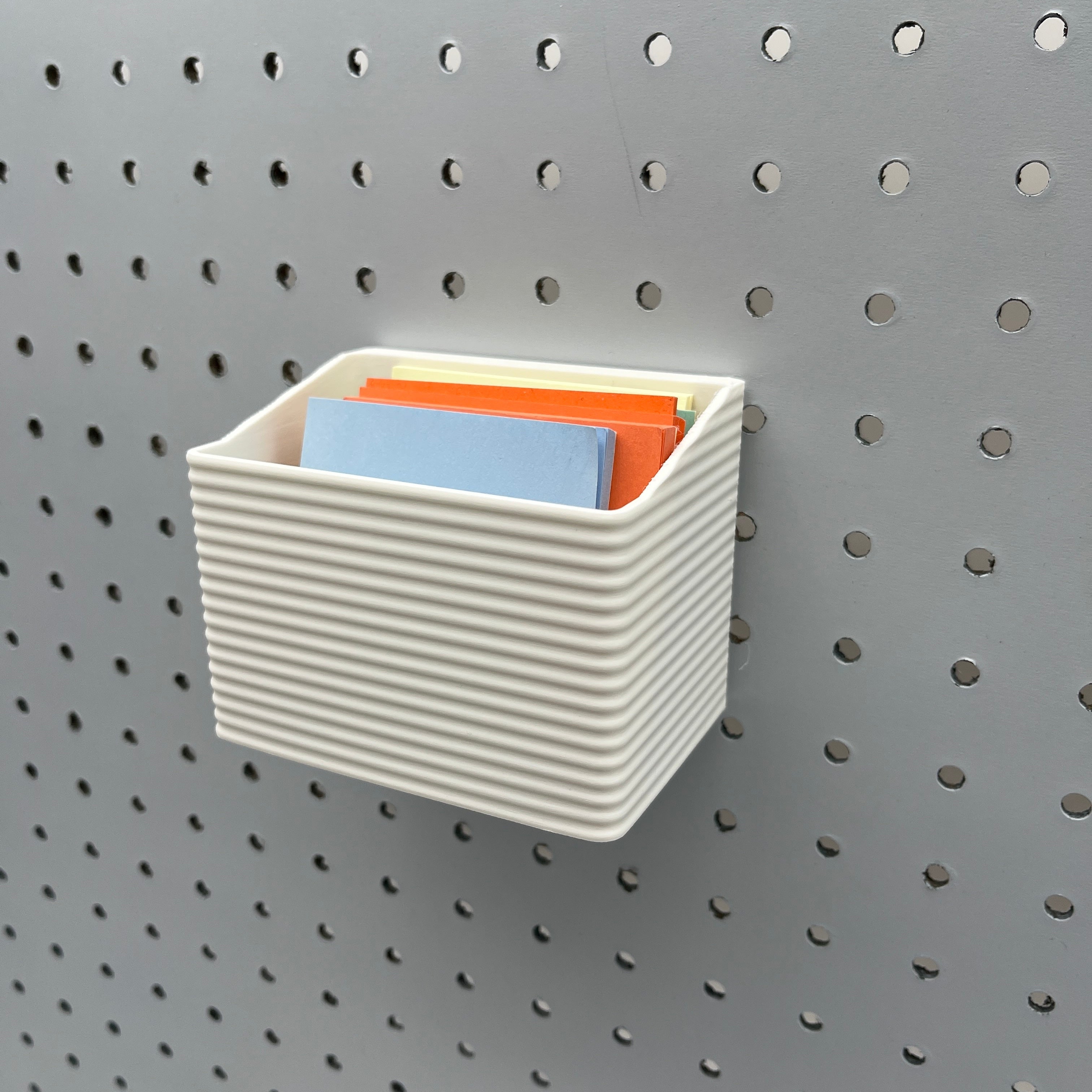 Striped Pegboard Bins
