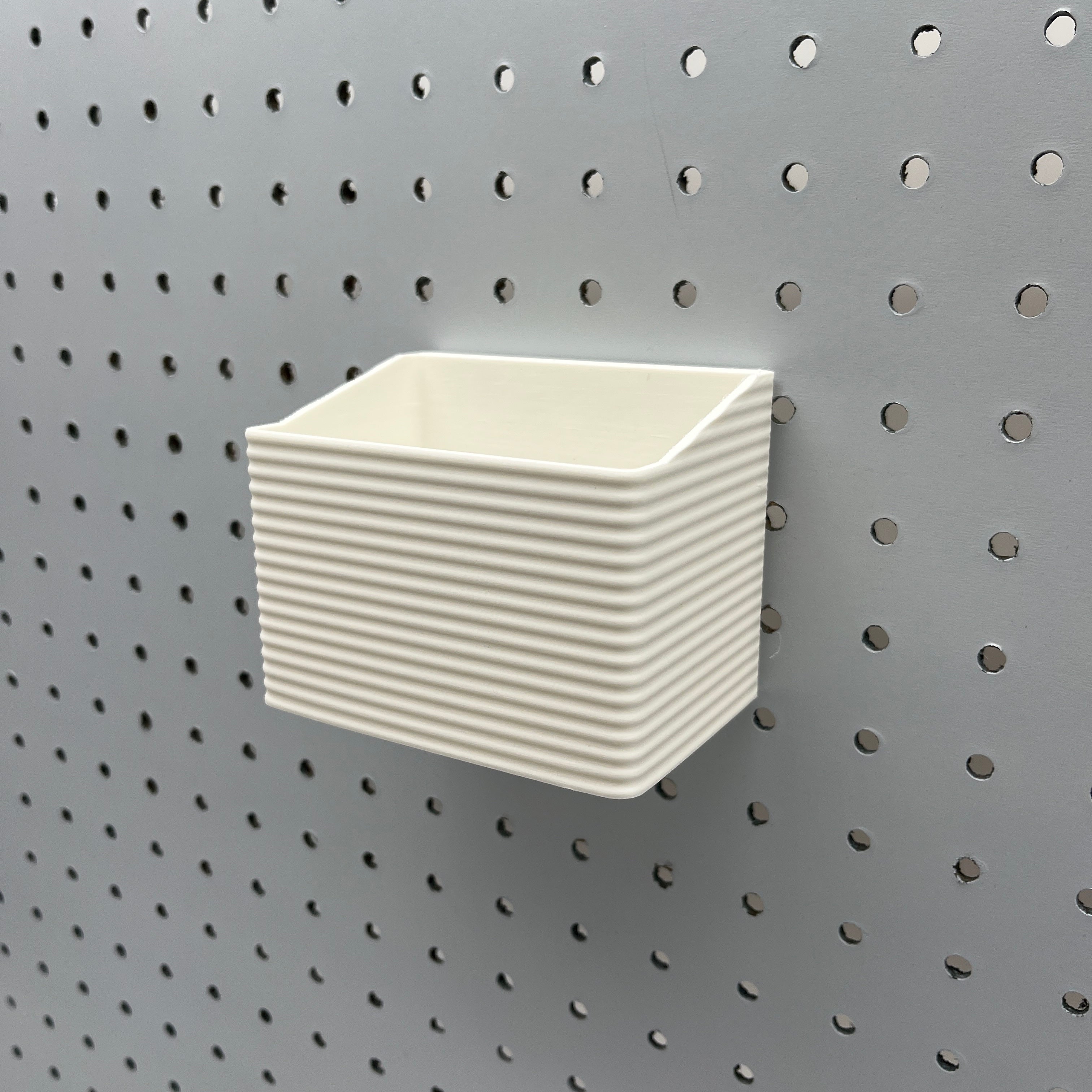 Striped Pegboard Bins