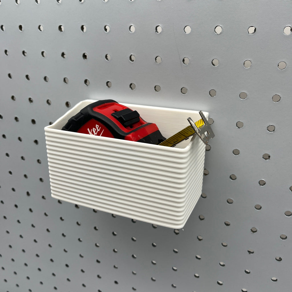 Striped Pegboard Bins