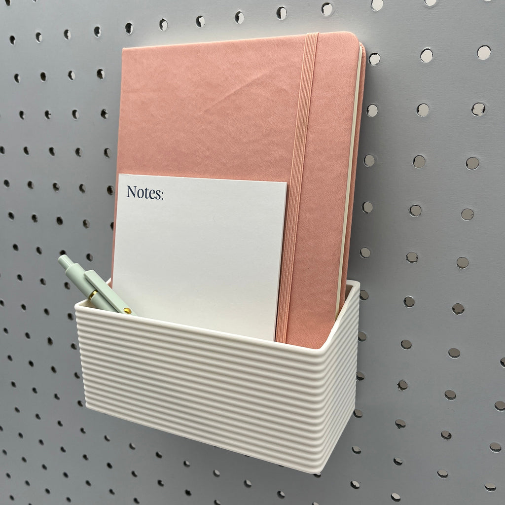 Striped Pegboard Bins