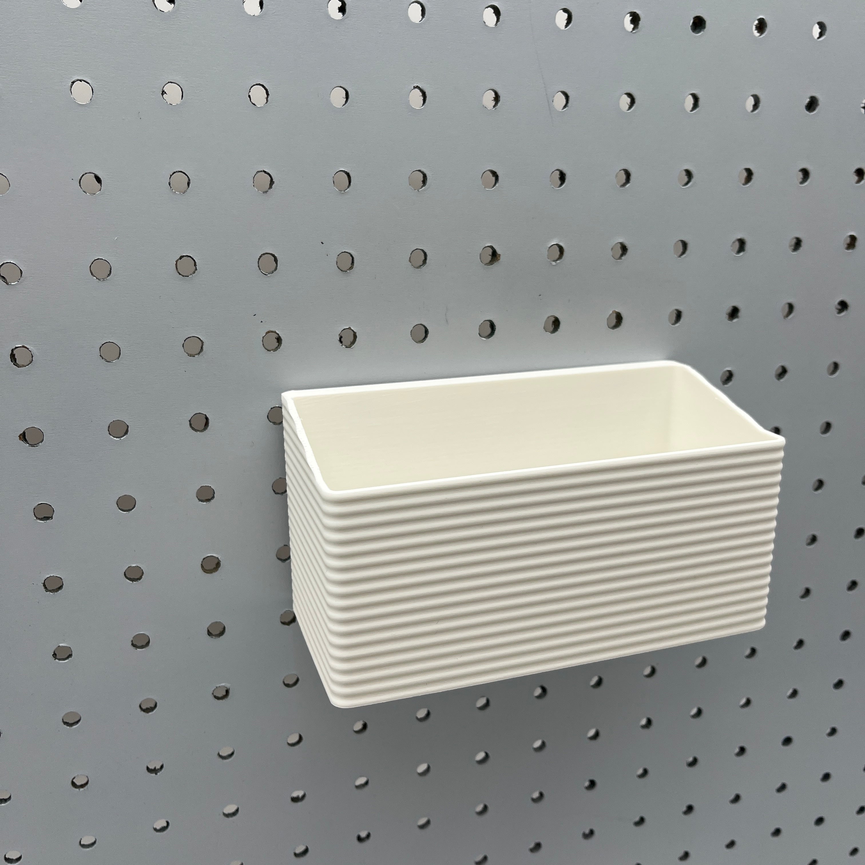 Striped Pegboard Bins