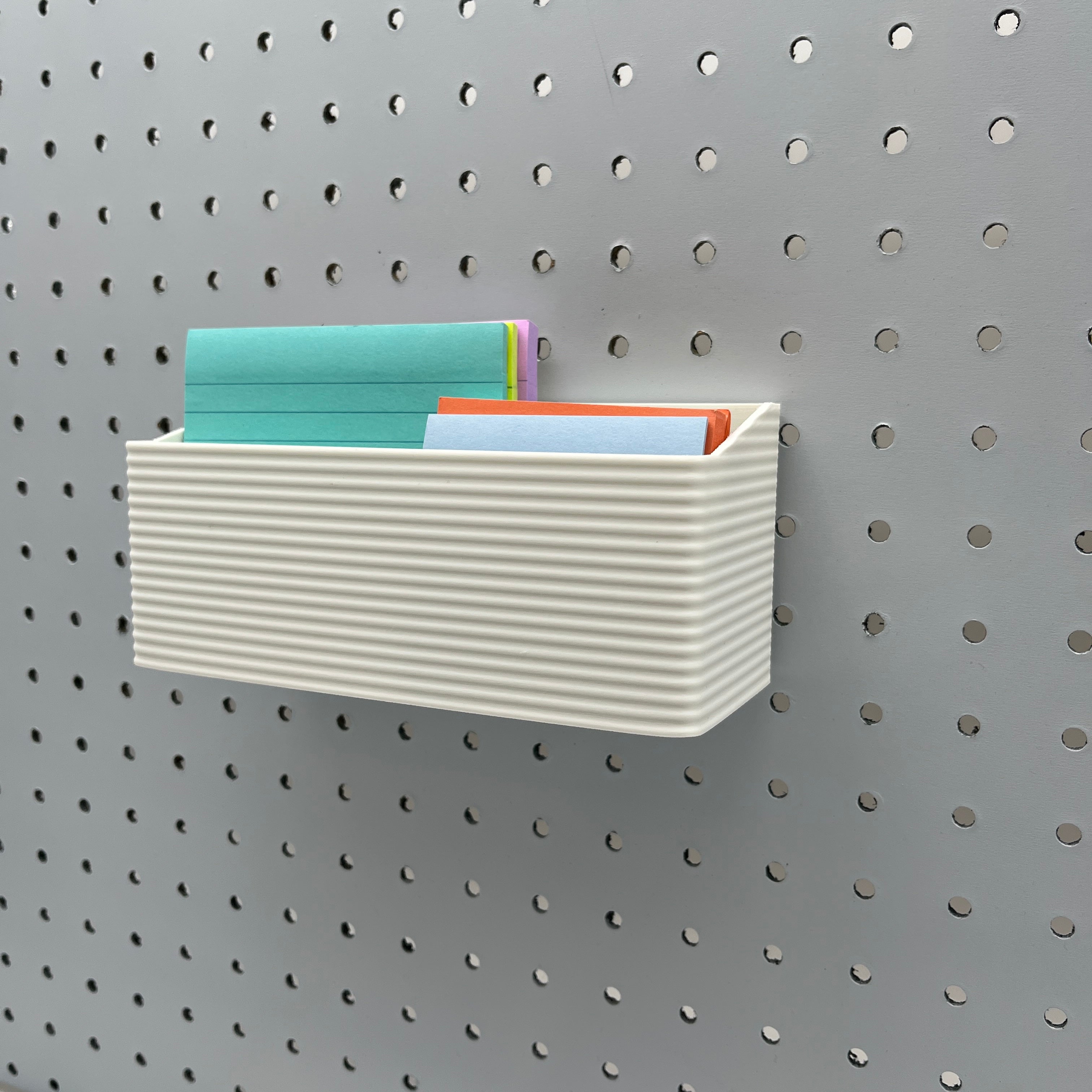 Striped Pegboard Bins