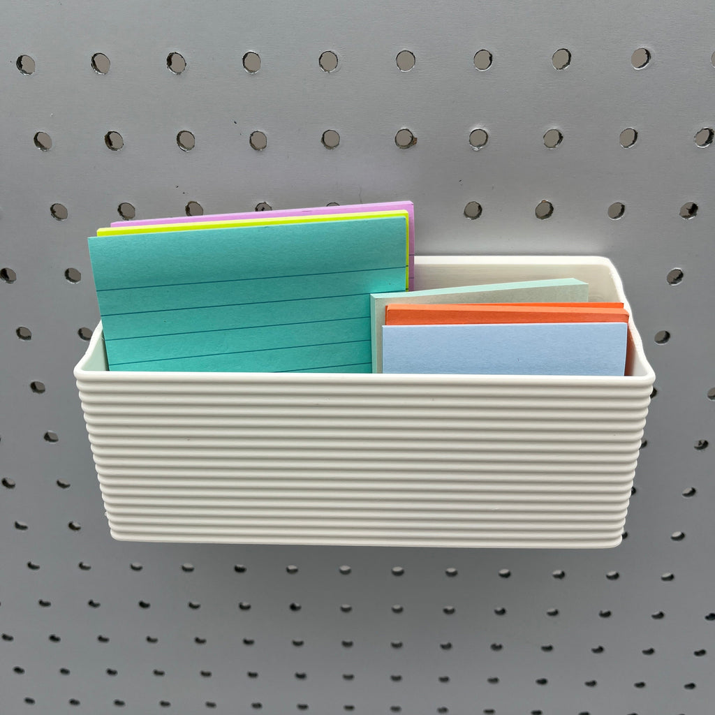 Striped Pegboard Bins