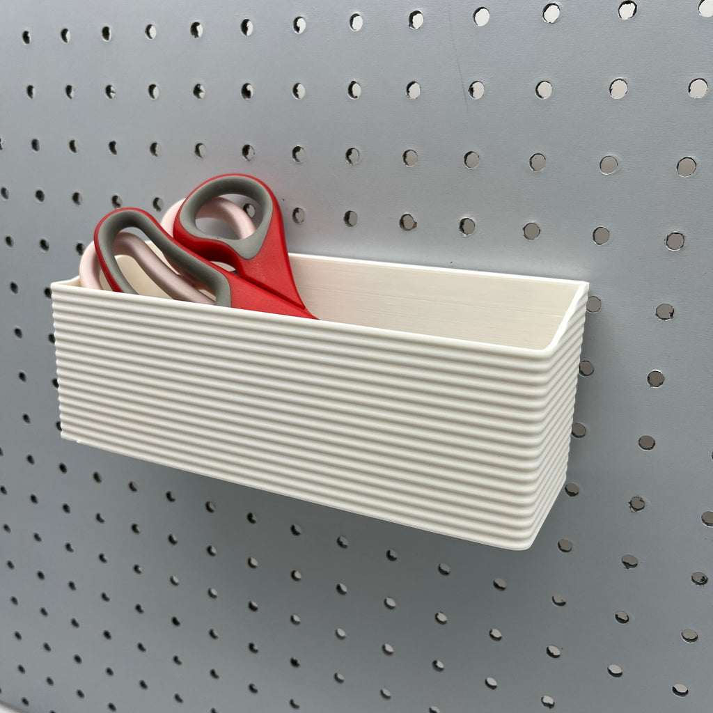 Striped Pegboard Bins