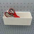 Striped Pegboard Bins, 1/4", Tall, W:8"