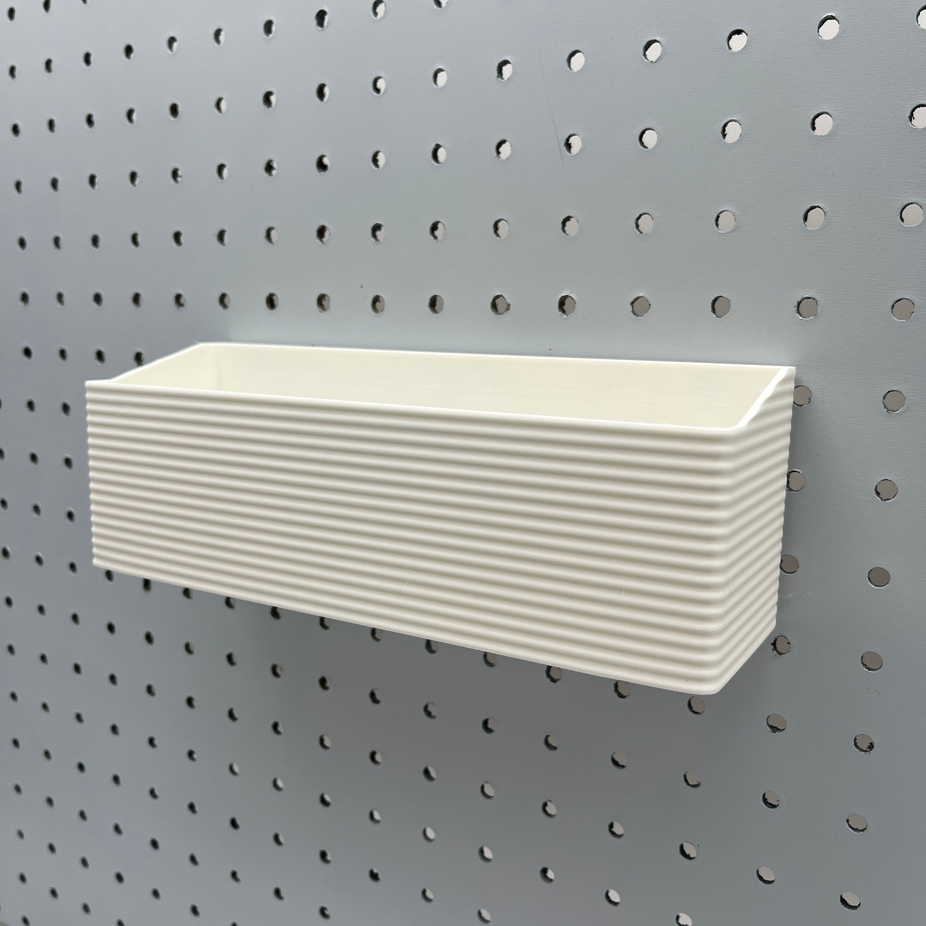 Striped Pegboard Bins