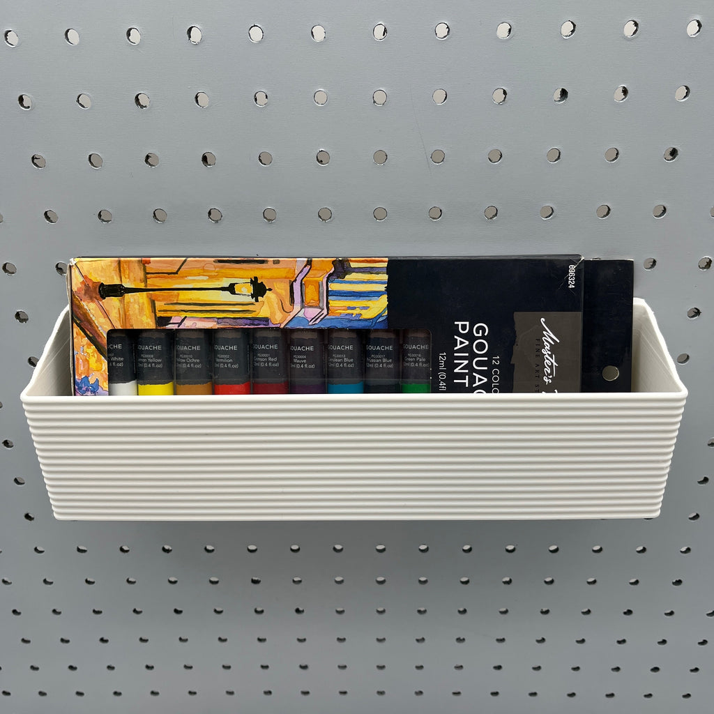 Striped Pegboard Bins, 1/4", Tall, W:11"