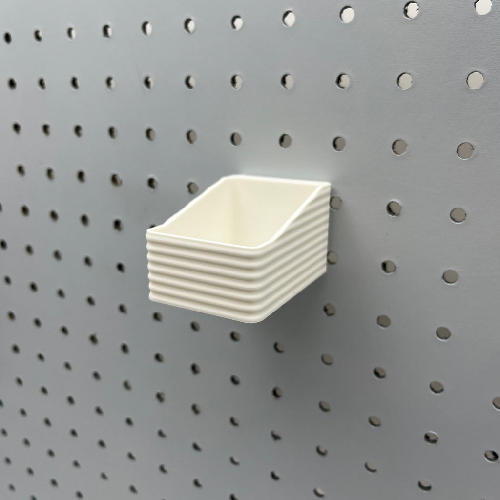 Striped Pegboard Bins