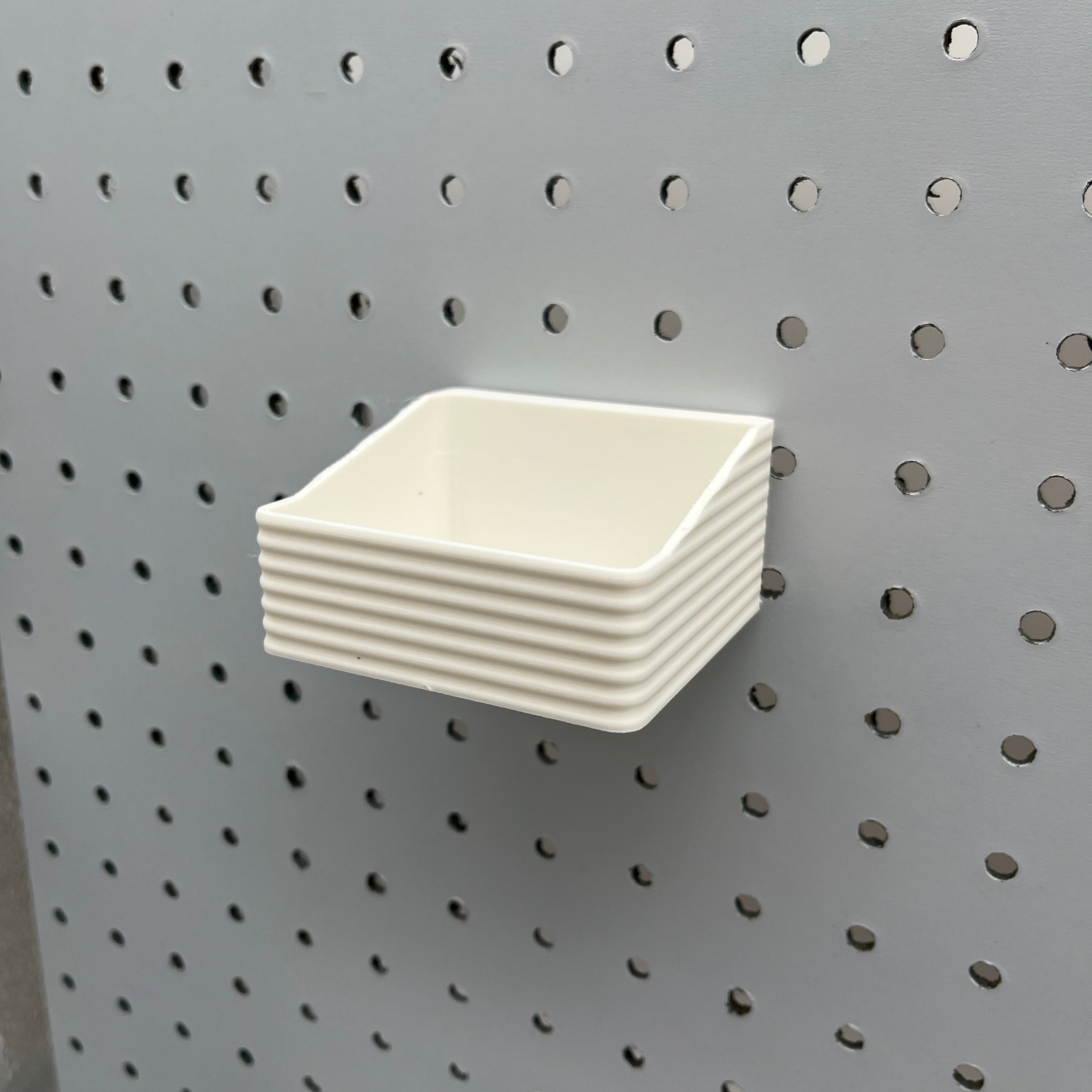 Striped Pegboard Bins
