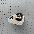 Striped Pegboard Bins, 1/4", Short, W:4" — view 2