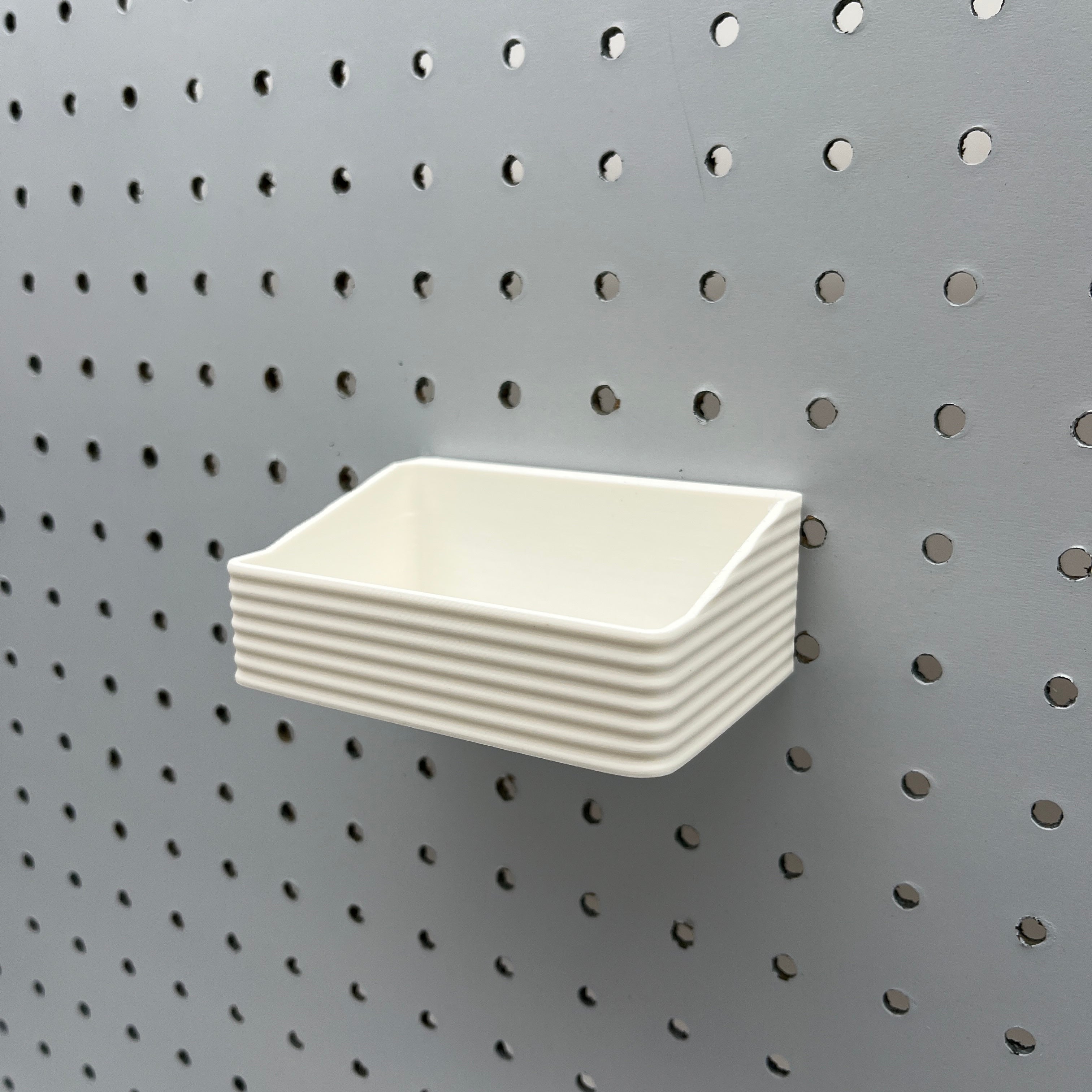 Striped Pegboard Bins