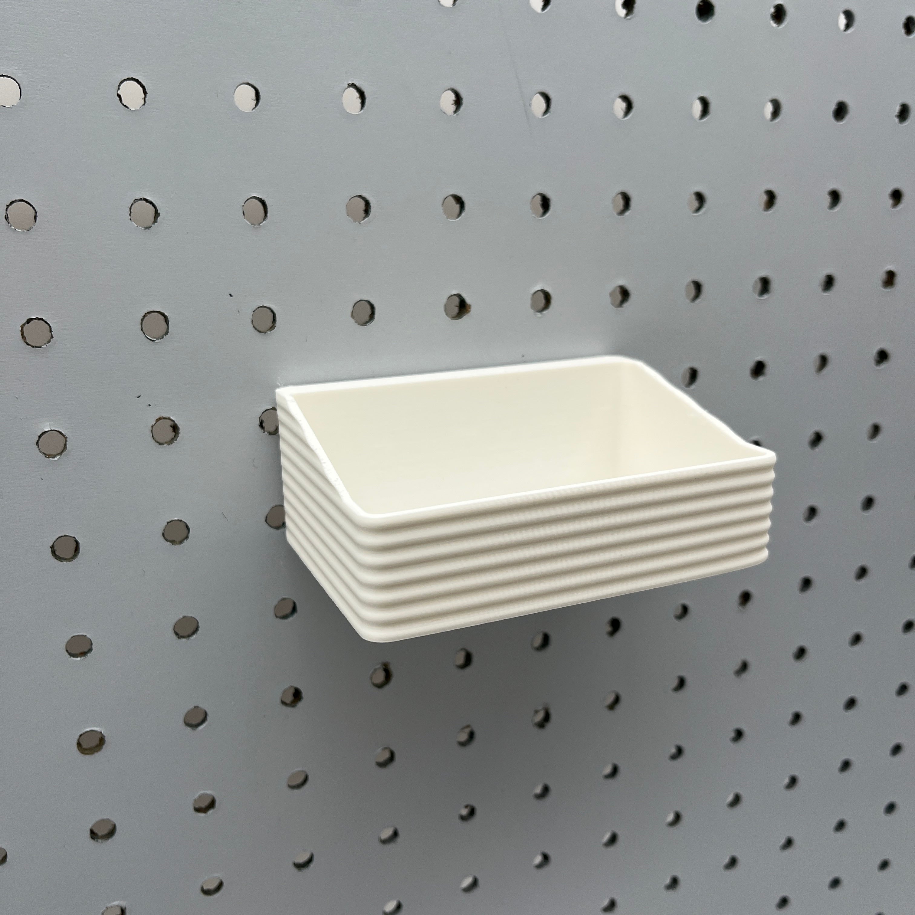 Striped Pegboard Bins, 1/4", Short, W:4" — view 3