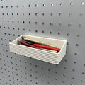 Striped Pegboard Bins, 1/4", Short, W:6"