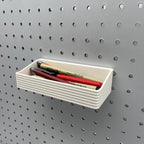 Striped Pegboard Bins, 1/4", Short, W:6"