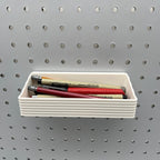 Striped Pegboard Bins