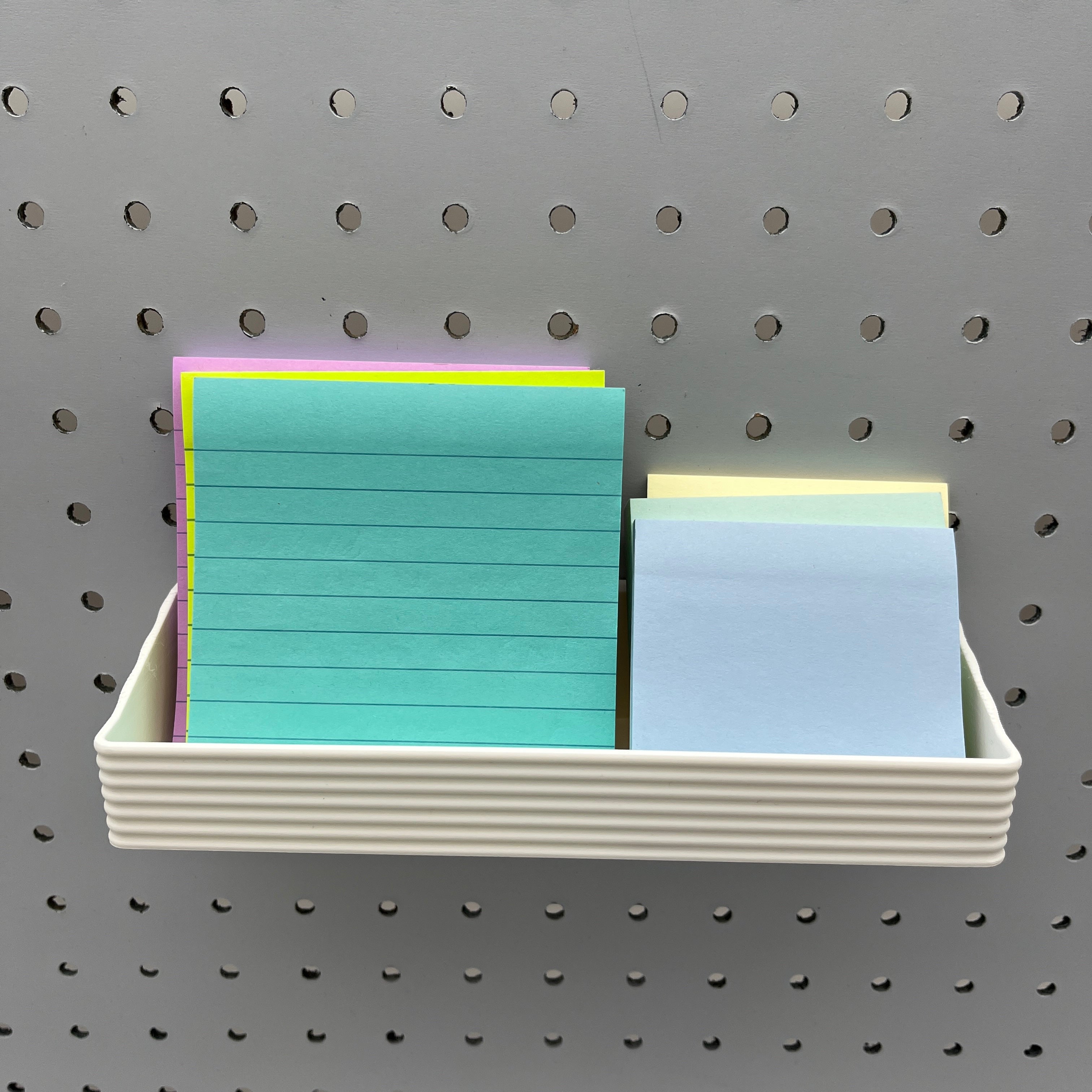 Striped Pegboard Bins