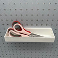 Striped Pegboard Bins, 1/4", Short, W:9"