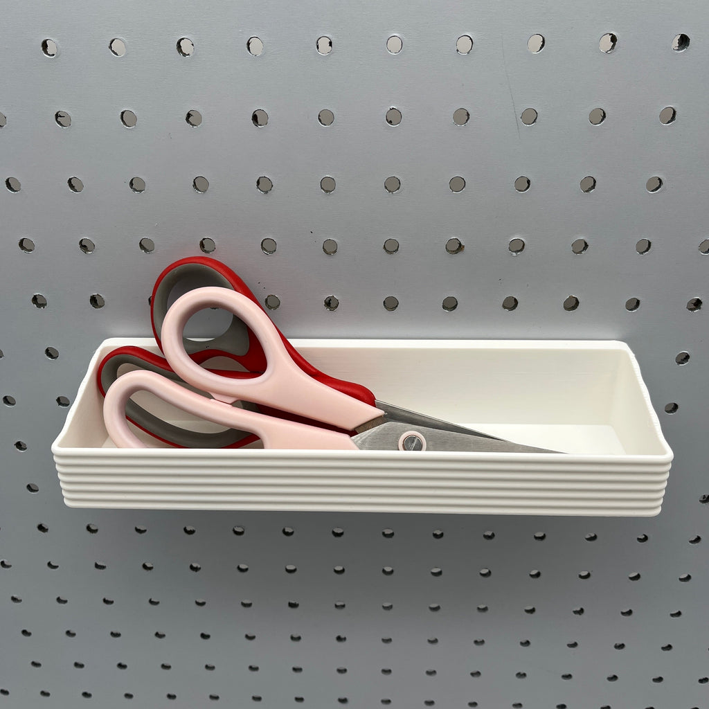 Striped Pegboard Bins