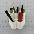 Tiered Pen and Pencil Organizer, 1/4", Cylinder, Tall for pegboard