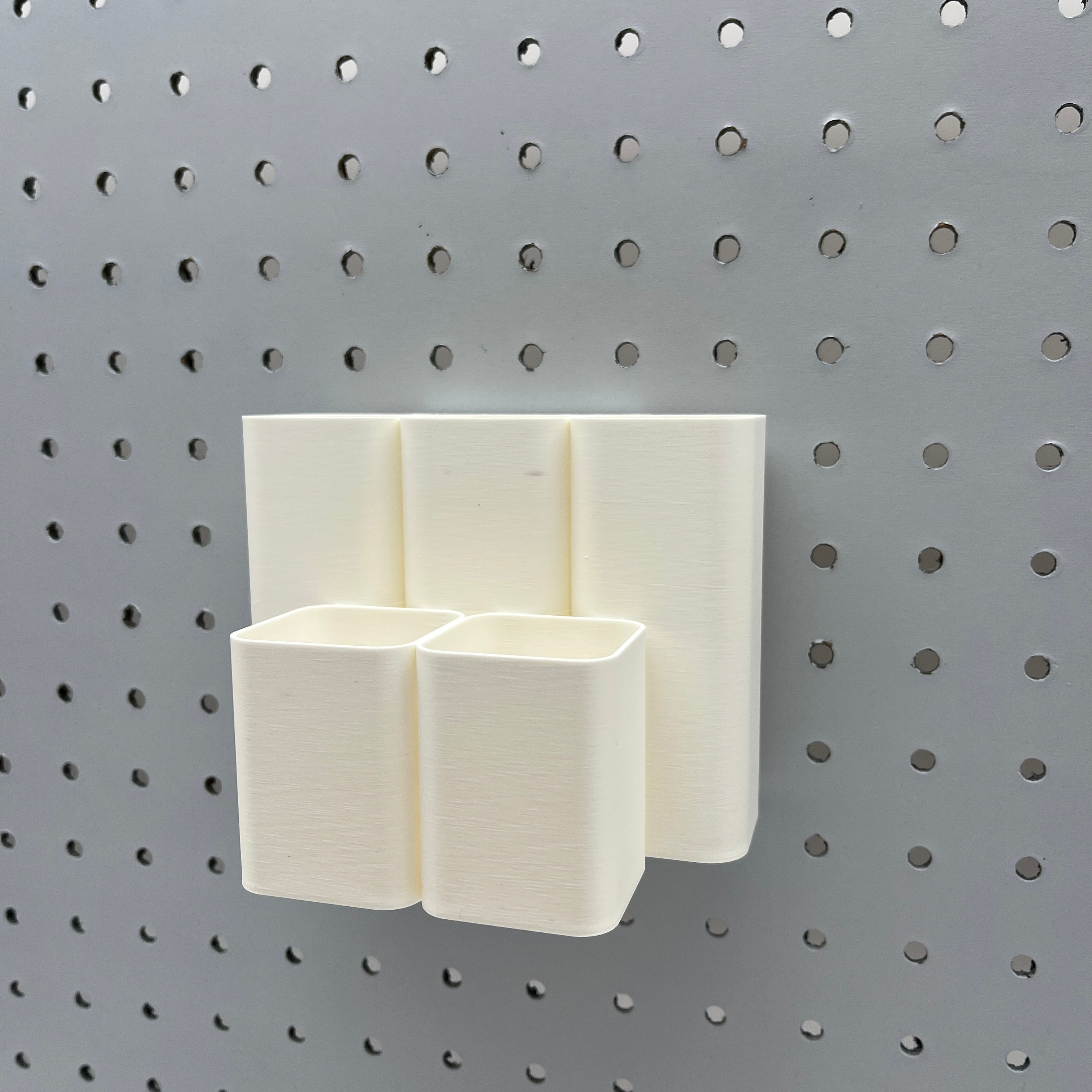 Tiered Pen and Pencil Organizer, 1/4", Square, Tall for pegboard — view 3
