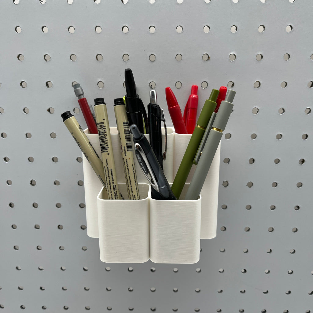 Tiered Pen and Pencil Organizer, 1/4", Square, Tall for pegboard — view 2