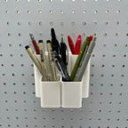 Tiered Pen and Pencil Organizer, 1/4", Square, Tall for pegboard — view 2