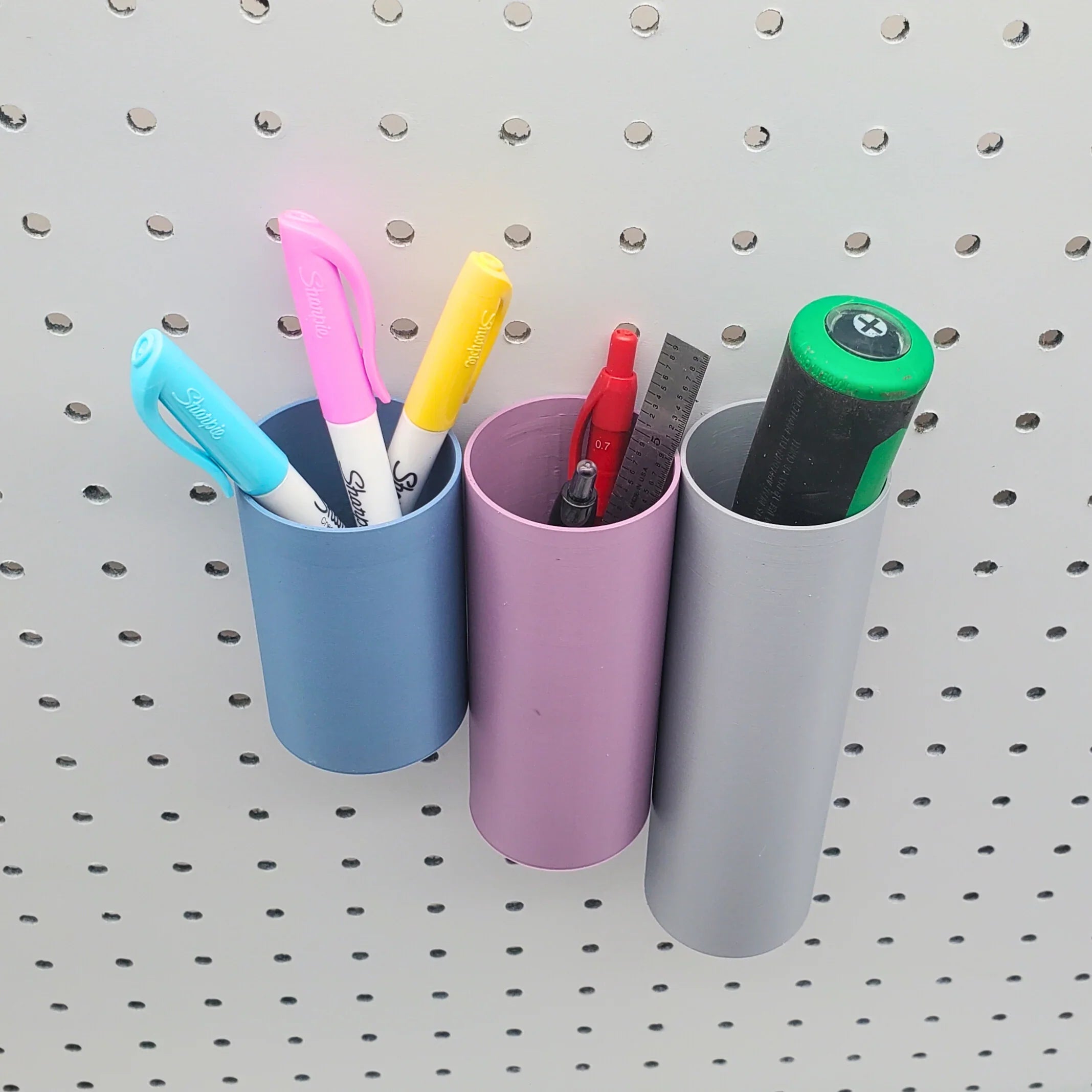 Pen Tube for Pegboards, 1/4", Cylinder, Large